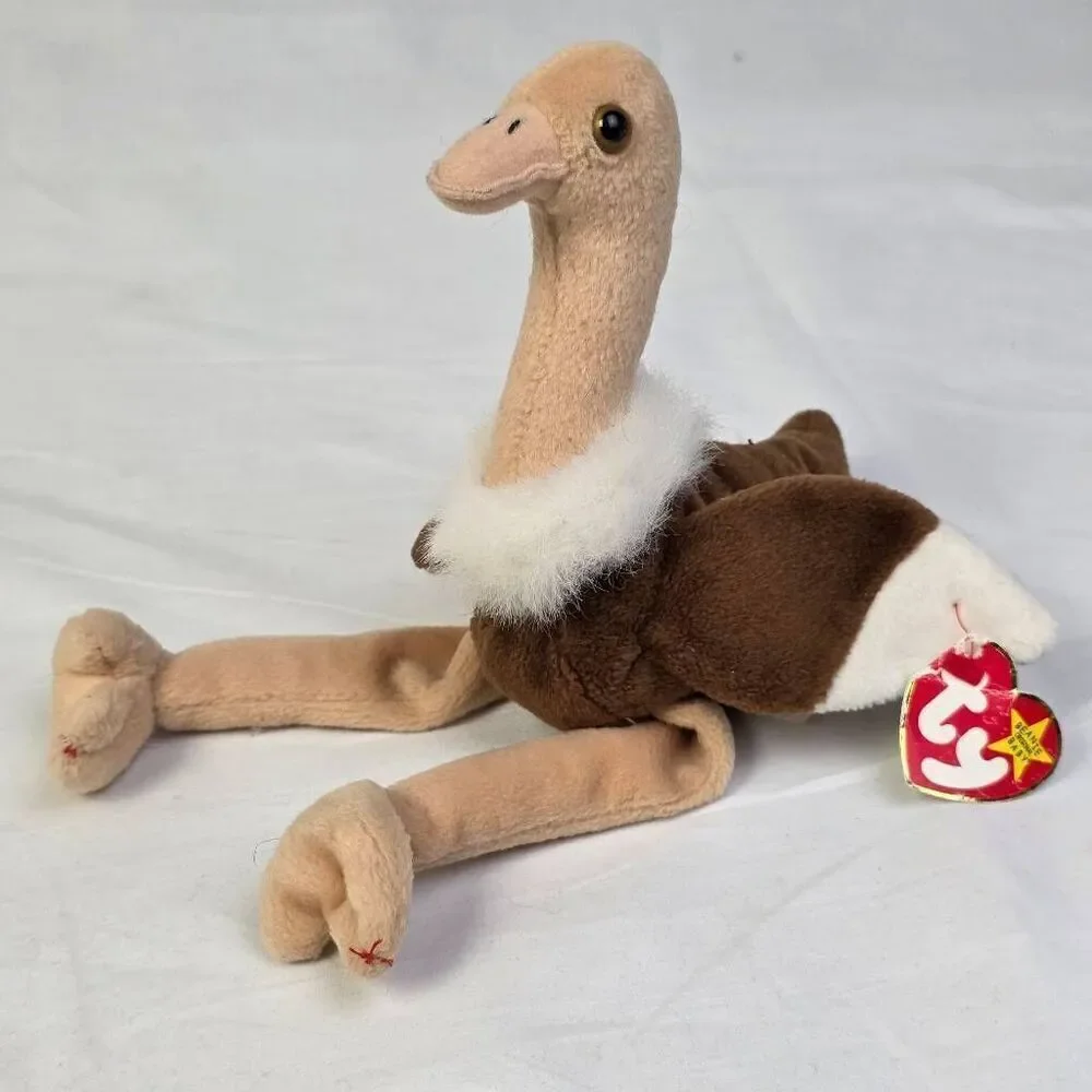 TY Beanie Baby Stretch Ostrich Plush 1997 with Tags